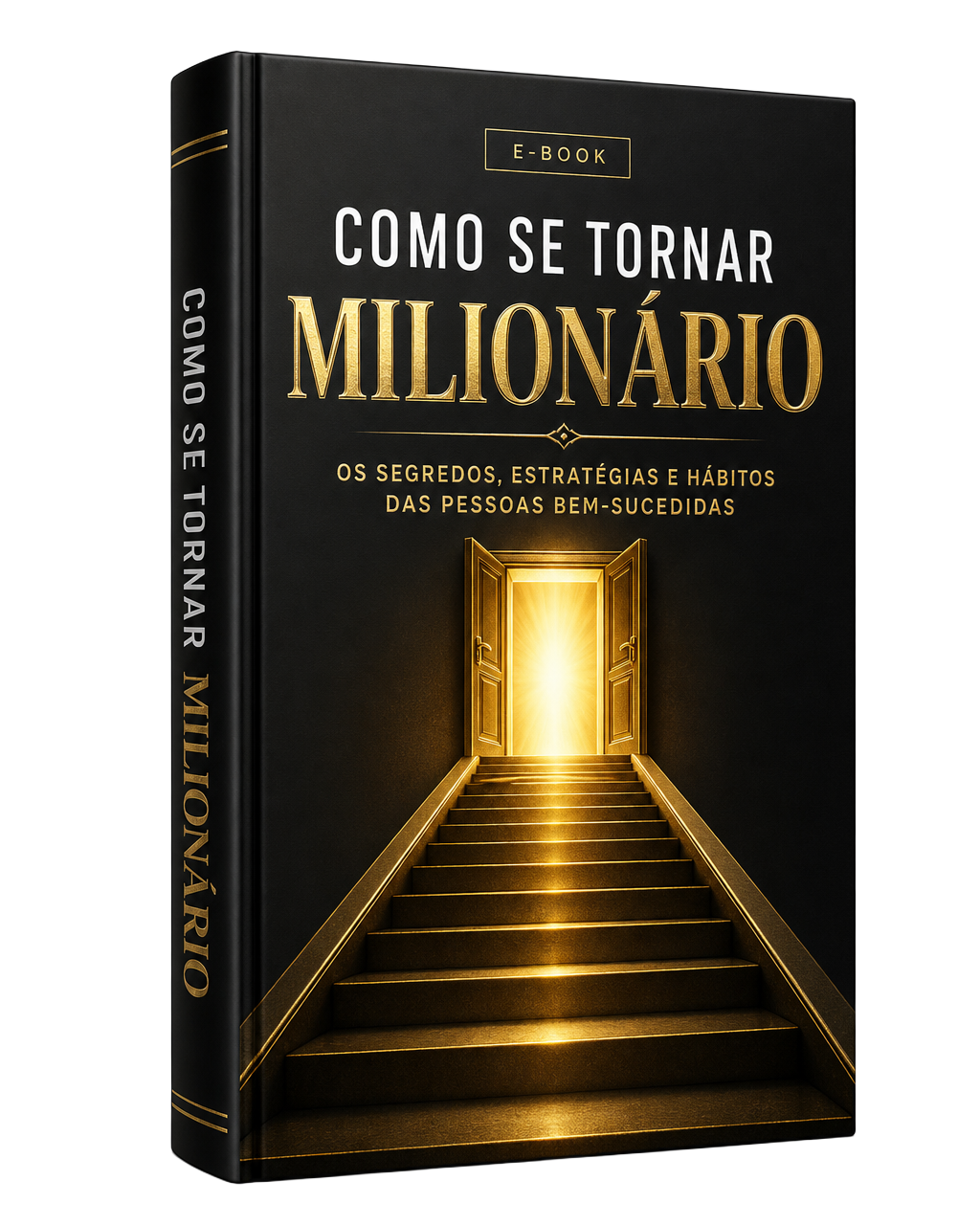 Mockup 3D do e-book Como se Tornar Milionário